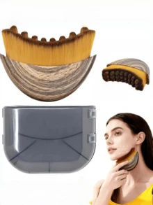 Facial Massage Lymph Brush, Upgraded Handle With Case Makeup Brush, Ergonomic Design To Fit Facial Contours, For Facial And Jawline Massage, Soft Bristles Won't Irritate Skin, Suitable For All Skin Types, Best Gift For Women - Multicolor - View 11