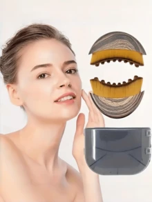 Facial Massage Lymph Brush, Upgraded Handle With Case Makeup Brush, Ergonomic Design To Fit Facial Contours, For Facial And Jawline Massage, Soft Bristles Won't Irritate Skin, Suitable For All Skin Types, Best Gift For Women - Multicolor - View 2