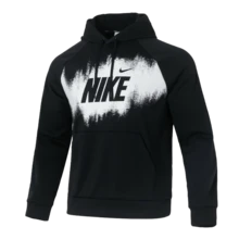 Nike 男士两件套保暖运动套装，包括连帽卫衣和休闲慢跑裤，柔软舒适的保暖连帽衫，宽松抽绳运动裤 - 黑與白 - 查看 6