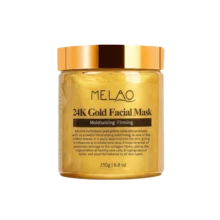 MELAO 24K Golden Facial Mask, Anti-Aging Gold Face Mask For Flawless & Moisturizes Skin, Helps Reduces Wrinkles, Fine Lines, Removes Blackheads, Dirt & Oils - Gold - View 3