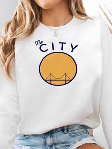 ® The City Bridge Sweatshirt – Eddie Brock Tom Hardy Inspired Tee – Retro San Francisco Urban Graphic Shirt –  Streetwear Sweatshirt - White - View 2