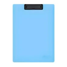 Portapapeles Calidad A5 de Colores en 4 Tonos Vibrantes y Resistentes – Elaborados con Material Duradero, Clip Metálico de Sujeción Firme, Superficie Estable para Escribir y Diseño Ligero Ideal para Oficina, Escuela, Proyectos, Reuniones, Presentaciones y Organización Diaria - Celeste - Ver 1