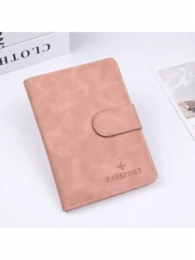時尚新款旅行商務護照夾 RFID 防盜旅行錢包文件收納夾 極簡卡槽 可愛護照套 中性款 黑色粉色 信用卡夾 卡片相片夾 極簡錢包 智慧錢包 Airtag 錢包 名片夾 - 彩色 - 查看 5