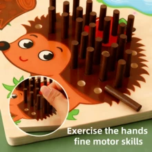 Đồ chơi cảm giác con nhím bằng gỗ cho trẻ em, Đồ chơi toán học thực hành đếm tương tác giữa cha mẹ và con cái, Phù hợp cho bé trai và bé gái rèn luyện kỹ năng vận động tinh và tư duy logic, Bộ đồ chơi toán học cộng trừ - Nhiều màu - Xem 8