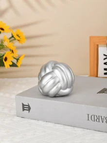 Gold- und weiße kugelförmige Skulptur, moderne geometrische runde Skulptur, Tischdekoration, runde Verzierung, Heimdekoration, Bücherregal, Couchtisch, Bücherregal Dekorations-Geschenk - Verschiedenfarbig - Übersicht 16