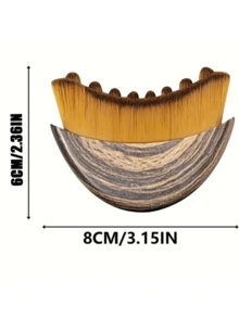 Facial Massage Lymph Brush, Upgraded Handle With Case Makeup Brush, Ergonomic Design To Fit Facial Contours, For Facial And Jawline Massage, Soft Bristles Won't Irritate Skin, Suitable For All Skin Types, Best Gift For Women - Multicolor - View 4