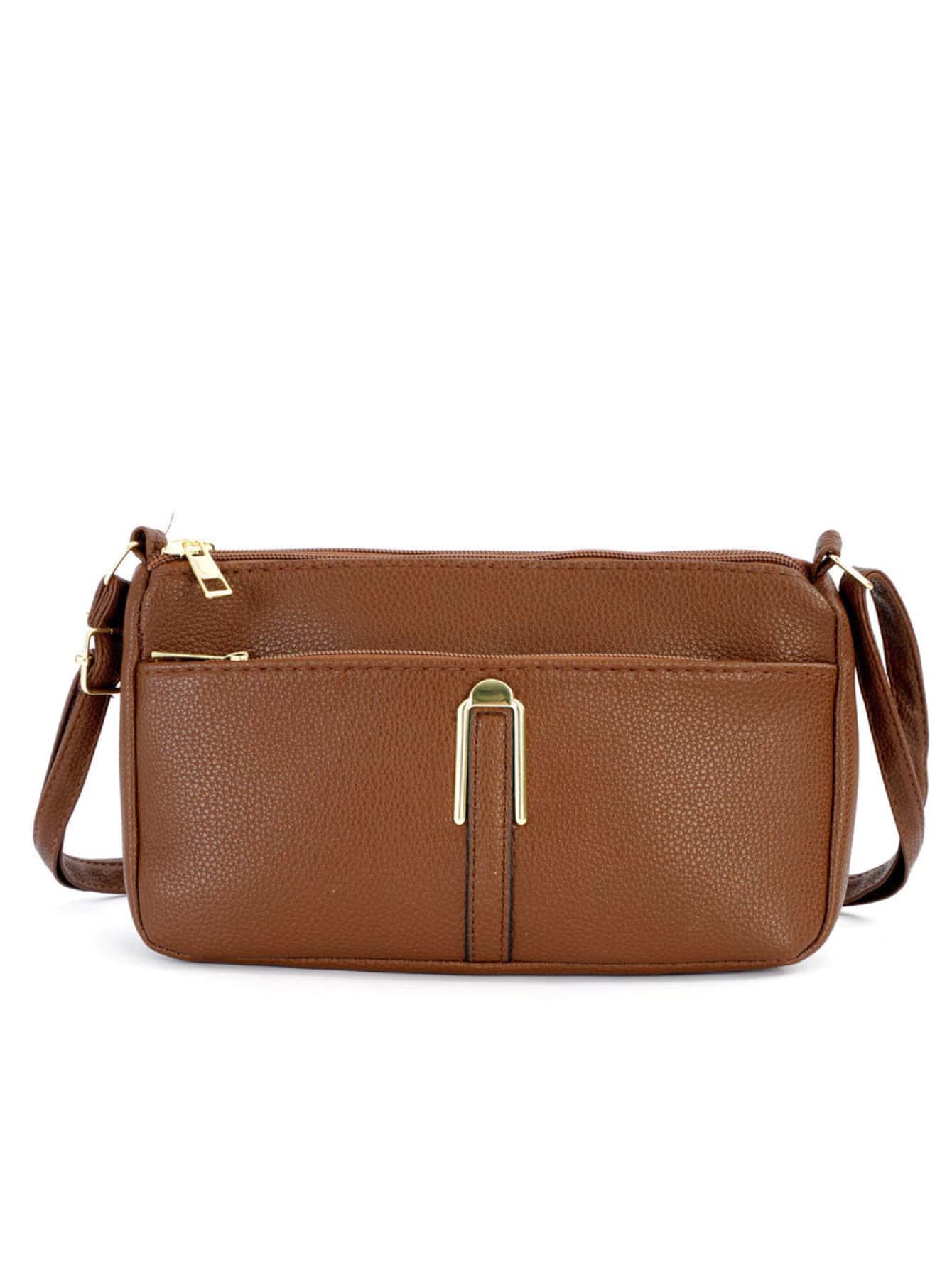 Elegant Crossbody Bag: Compact, Spacious, And Stylish - Rust Brown - View 1