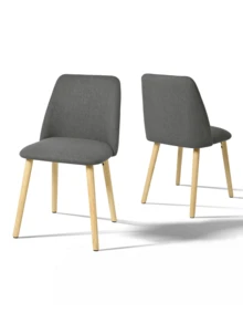 Goeurvant Silla de Comedor Ergonómica Moderna con Respaldo Curvo - Juego de 2 piezas / 4 piezas / 6 piezas - Gris - Ver 13