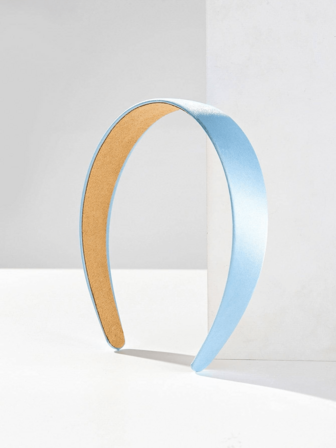 1 pieza Diadema ancha acolchada de unicolor brillante tipo macarrón de 3cm de ancho