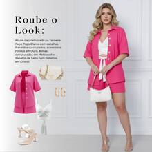 Women Two-piece Outfits - Hot Pink - View 7