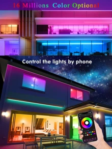 NBBUFF Smart RGB TV Light, Decorative LED Strip Light For Rooms, Controllable By App And Remote, Features Music Sync Mode, Timer, And Color Changing; Suitable For Bedrooms, Living Rooms, Ceilings, Holiday Gifts, Christmas Parties, And Wedding Decorations.