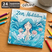 GDTME 成人心理健康涂色书系列：积极正念、平静冥想、温暖大胆的设计、舒适放松的插图、安静的涂色空间、24页厚纸，是生日、新年、情人节、返校礼物、办公用品和文具的理想之选。 - 彩色 - 查看 11