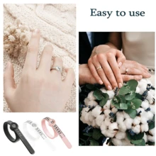 1个手工制作的带放大镜的戒指尺寸测量器，测量清晰精准，3种颜色可选