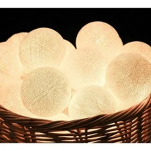 LED Cotton Ball Lanterns Fairy Cozy Lighting Hanging Deco For Bedroom Party - Gifts For Outdoor Gardens, Weddings, Birthday Party Decoration Strings,Valentine's Day Birthday Party - Multicolor - View 6