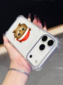 1个定制圣诞卡通图案防摔透明手机壳，兼容 17/Air/17Pro/17ProMax/16/15/14/13/12/11/17E、10A、Moto G85、9，送给朋友的绝佳礼物，国际版，非国内版 - 無色 - 查看 3