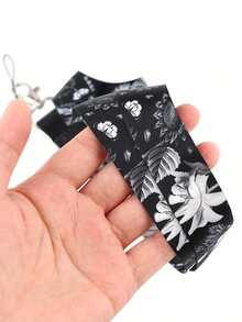 1 buc Șnur drăguț cu floarea-soarelui cu suport pentru card de identitate, Șnur negru pentru gâtul profesorului pentru chei și breloc cu breloc, potrivit pentru carduri de acces, carduri de masă, carduri de autobuz, abonamente etc., idee de cadou excelentă pentru femei, asistente medicale, profesori, personal