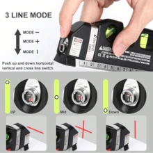 1 pieza Nivel láser infrarrojo multifuncional - Herramienta de medición de alta precisión con trípode, adecuada para decoración del hogar y medición de ángulos rectos, sin batería - Multicolor - Ver 4