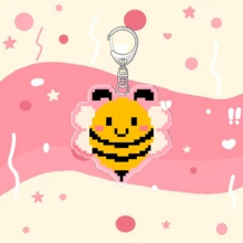 1个卡通图案钥匙扣吊坠/情侣及粉丝礼物/汽车钥匙链/包包吊坠 - 彩色 - 查看 4
