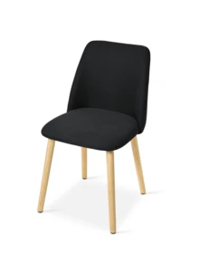 Goeurvant Silla de Comedor Ergonómica Moderna con Respaldo Curvo - Juego de 2 piezas / 4 piezas / 6 piezas - Negro - Ver 4