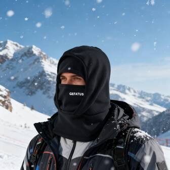 Balaclava Outdoor Winter Warm Hat Scarf Set, Cycling Face Mask, Sports Ski Neck Warmer, Windproof & Cold-Proof