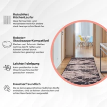 Soft Runner Rug - Washable Kitchen Rug - Non Slip Rug - Stain Resistant Rug - 60*150,60*200,80*200,80*300,100*200,120*180 Cm - Made In Türkiye - Beige - View 6