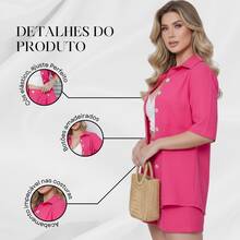 Women Two-piece Outfits - Hot Pink - View 6