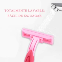 Afeitadora, afeitadora femenina, afeitadora femenina manual, con lubricación de aloe vera, adecuada para peluquerías, salones de belleza y uso en viajes.