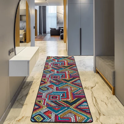 Mjuk löpmatta - Tvättbar köksmatta - Halkfri matta - Fläckavvisande matta - 60*150, 60*200, 80*200, 80*300, 100*200, 120*180 cm - Tillverkad i Turkiet