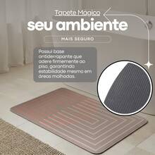 Non-Slip Bathroom Mat, Super Absorbent, Magic Mat, Quick Drying, Balcony, Entryway, Kitchen, Habitat - 布朗 10 - 查看 2