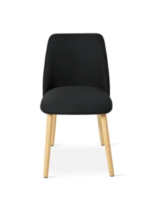 Goeurvant Silla de Comedor Ergonómica Moderna con Respaldo Curvo - Juego de 2 piezas / 4 piezas / 6 piezas - Negro - Ver 5