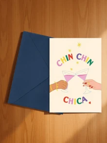 Un conjunto de tarjetas de cumpleaños lindas y divertidas, tarjetas de cumpleaños de cóctel - Chin Chin Chica, 4.1*5.9 pulgadas, con sobres, adecuadas para regalar a familiares, amigos, hermanas, mejores amigas, primas, colegas o cualquier persona para una tarjeta de cumpleaños divertida. - Estilo 1 - Ver 4