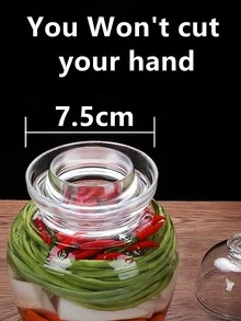 2500ml Glass Fermentation Jar With Water Seal - Handmade Charm For Kimchi, Pickles, Sauerkraut - Glass Pickle Jar, Canning Jar, Fermentation Kit