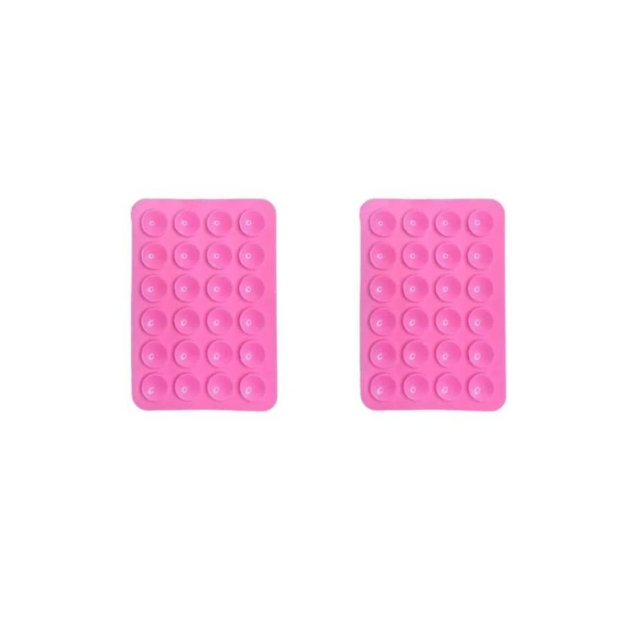 Silicone Suction Cup Holder For Cell Phones – Attaches To Mirrors And Smooth Surfaces - Rosa Claro±2pçs - View 1
