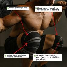 GOGI SPORTS Knee Wraps Premium Quality Crossfit Gym Knee Bandages