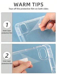 1pc Customizable 9-Grid Acrylic Photo Frame Tablet Case, Suitable For IPad, TPU Soft Edge Protection, Built-In Pen Slot, 3-Fold Stand, Magnetic Sleep/Wake, Minimalist/Elegant/Creative/Personalized Flip Tablet Case, 3-Fold Tablet Case - Multicolor - View 8