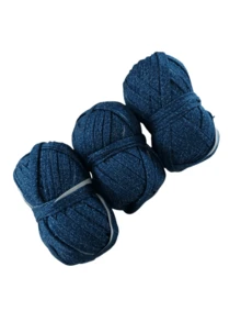 Lot de 3 paquets de 300g de fil ruban en polyester, multicolore à effet ombré et rayures, pour le crochet maison de chaussons, sacs, paniers de rangement et artisanat - Multicolore - Voir 22