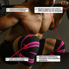 GOGI SPORTS Knee Pads + Wristbands Bandage Kit For Sports Training Support Protection - Bubblegum Pink - View 3