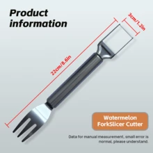 Watermelon Cutter 2-In-1 Stainless Steel Fruit Cutter 2025 New Upgrade Dual Head Watermelon Fork Slicer Tool Fruit Cutting Home Kitchen Gadgets 2Pcs, Buy More Get More Free - 銀色 - 查看 4