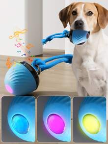 1. Juguete interactivo de pelota inteligente para perros, juguete masticable duradero para perros activos, recargable por USB, pelota con movimiento atada que simula ladridos, juego de rodillos para mascotas en interiores, adecuado para perros pequeños/medianos, ayuda a aliviar el aburrimiento y estimular el interés por masticar - Multicolor - Ver 3
