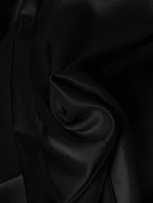 1 chiếc quần dài cạp chun bằng vải dệt màu trơn, thích hợp cho kỳ nghỉ, trường học, tiệc tùng, sân bay, biểu diễn sân khấu và hòa nhạc, mùa thu/đông với lớp phủ bóng màu đen mùa xuân - màu đen - Xem 3