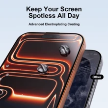 2 Stück 9D Panzerglas mit Vollabdeckung, kompatibel mit iPhone 17, 16, 15, 14 Plus, 13, 12, 11 Pro Max, XS, X und XR Serie, Displayschutzfolie mit klarem Klebstoff, transparent, kratzfest, blasenfreie Installation, staubdichtes Design für Ohrhörer. - 2 Stück - Übersicht 4