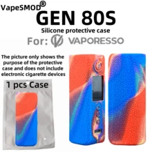 VapeSMOD 适用于Vaporesso GEN 80S的彩色电子烟保护套，硅胶材质，高端软壳纹理设计，防尘防震保护套 [不含设备] - 彩色 - 查看 15