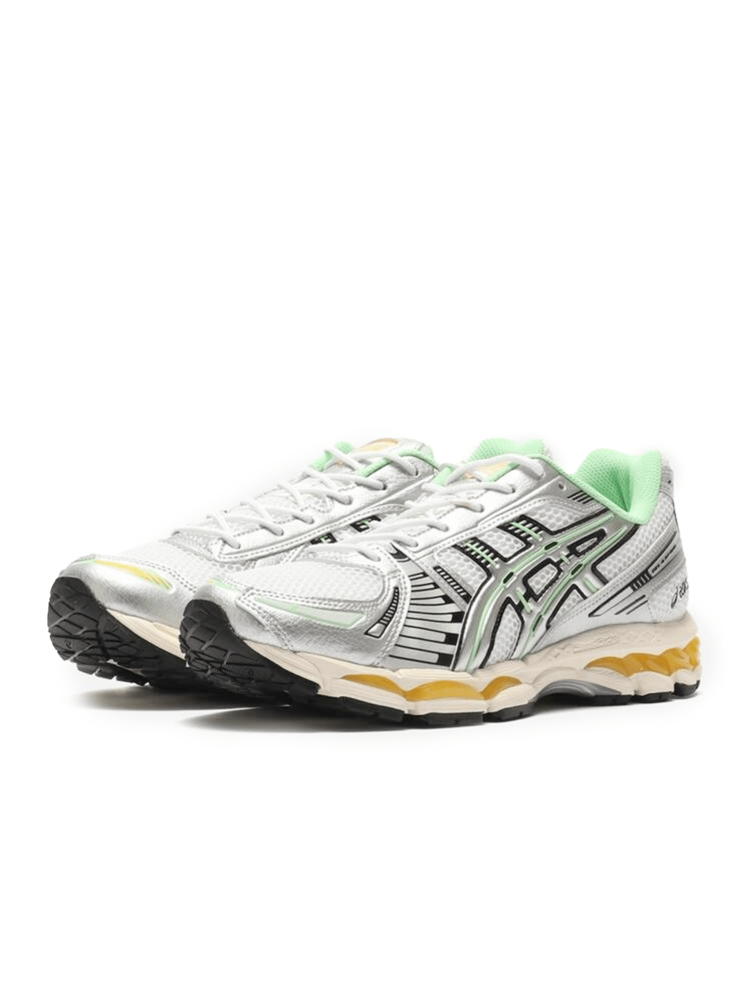 Asics Gel-Kayano 12.1 运动鞋 吸汗透气保暖 百搭纯色 Logo 弹性好 易洗速干 运动户外跑步日常上学 白色 绿色 橙色 1203A827-100 - 白色 - 查看 2