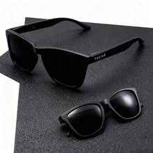 Lentes De Sol Tagiar Lentes De Sol Para Hombre Y Mujer Negro con protección UV400, espejo, para hombres y mujeres, ideales para pesca, conducción, verano, playa y viajes - Negro - Ver 11