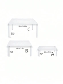 Transparent Square Acrylic Cake Stand, Cake Display Rack, Suitable For Weddings, Parties, Dessert Exhibitions - Clear - View 13
