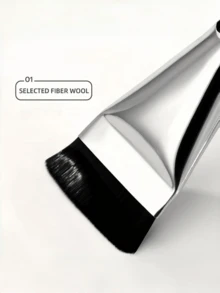 1pc One-Stroke Foundation Brush, Flat Head Flawless Bare Skin Base Makeup Brush, Lightweight Seamless Concealer Brush, Flexible Skin-Friendly, Quick Application, No Brush Marks, Dense Bristles, Sheer Makeup Finish, Suitable For Foundation Brushes, Essential Makeup Tool, Holiday Gift, Birthday Gift, Perfect Gift For Loved Ones - Multicolor - View 4