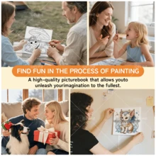 1本可爱奇幻生物成人涂色书，包含各种萌趣奇幻生物图案，24页大胆独特的设计，舒适可爱，适合作为圣诞节、新年、生日、派对、返校礼物，尺寸为7.9*7.9英寸。