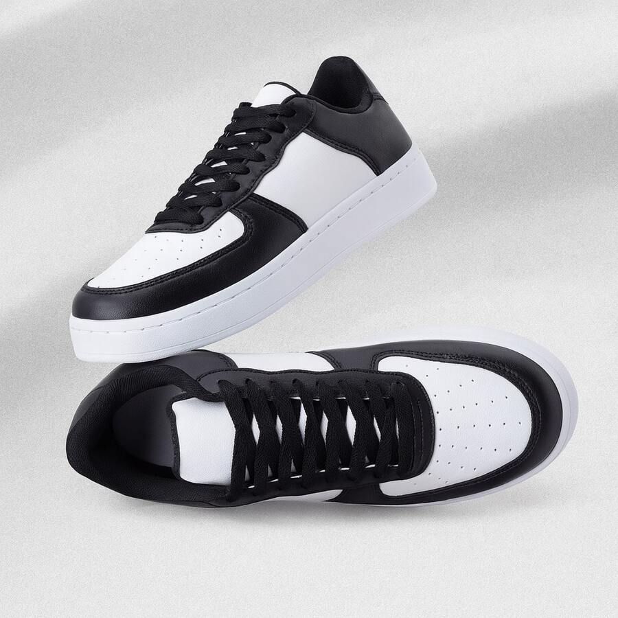 Women's/Men's Casual Premium Comfortable Everyday Lightweight Sneakers With Soft Sole - | Take Advantage - Đen Trắng - Xem 1