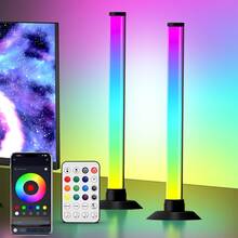NBBUFF Smart LED Light Bars, RGB+IC Light Bar For Room, 16 Million Colors & 213 Preset Modes Gaming Lights, Remote Control & App Control, Dynamic Music Sync Mode TV Backlight, USB Powered Ambient Lighting---2PCS/1se - Colored Light - View 11