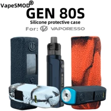 VapeSMOD 适用于Vaporesso GEN 80S的彩色电子烟保护套，硅胶材质，高端软壳纹理设计，防尘防震保护套 [不含设备] - 彩色 - 查看 2